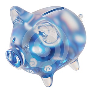 eCash (XEC) Clear Glass piggy bank