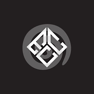 ECC letter logo design on black background. ECC creative initials letter logo concept. ECC letter design