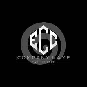 ECC letter logo design with polygon shape. ECC polygon and cube shape logo design. ECC hexagon vector logo template white and