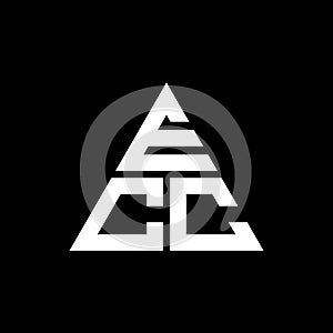 ECC triangle letter logo design with triangle shape. ECC triangle logo design monogram. ECC triangle vector logo template with red