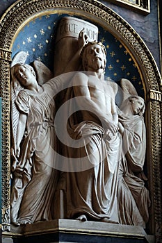 Ecce Homo by Antoine Etex in the Chapel of the Souls of Purgatory, Saint Eustache church in Paris