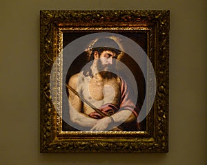 `Ecce Homo` by Tiziano Vecellio in The Pinacota Ambrosiana, the Ambrosian art gallery in Milan, Italy