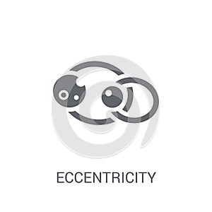 Eccentricity icon. Trendy Eccentricity logo concept on white background from Astronomy collection photo