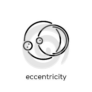 eccentricity icon. Trendy modern flat linear vector eccentricity