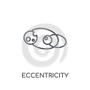 Eccentricity linear icon. Modern outline Eccentricity logo conce