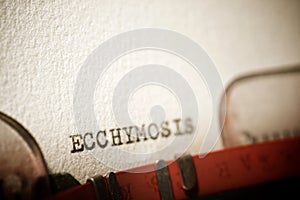 Ecchymosis concept view