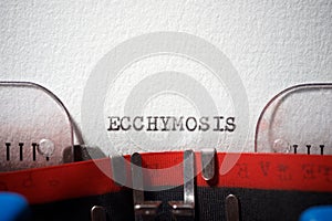 Ecchymosis concept view