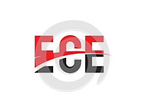 ECE Letter Initial Logo Design Vector Illustration
