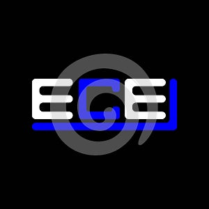ECE letter logo creative design with vector graphic, ECE
