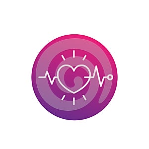 Ecg, electrocardiography, heart diagnostics icon photo