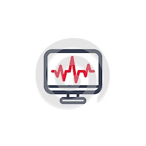 Ecg, electrocardiography, heart diagnostics icon photo