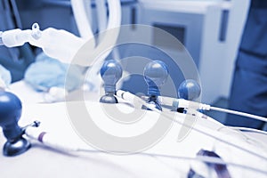 ECG electrodes on the patient