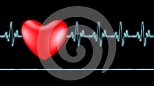 Ecg heart beat photo