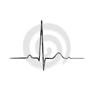 Ecg heartbeat. cardiology symbol. logo for cardiologist. Medical icon