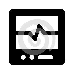 Ecg machine icon design isolated on white background