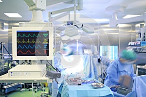 Ecg monitoring device in modern surgery room