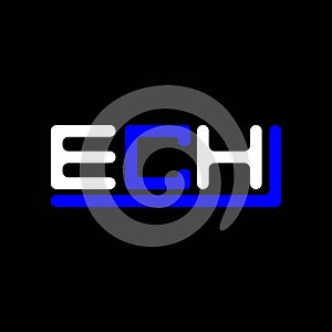 ECH letter logo creative design with vector graphic, ECH