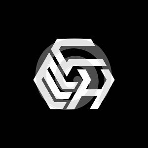 ECH letter logo design on black background. ECH creative initials letter logo concept. ECH letter design