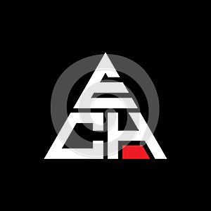 ECH triangle letter logo design with triangle shape. ECH triangle logo design monogram. ECH triangle vector logo template with red