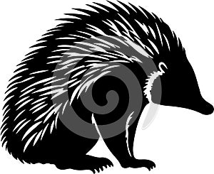 echidna Black Silhouette Generative Ai