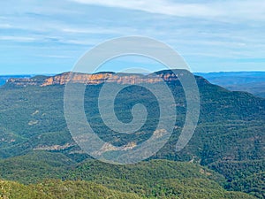 valleys of Echo Point Blue Mountains three sisters Katoomba Sydney NSW Australia photo