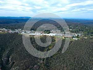 valleys of Echo Point Blue Mountains three sisters Katoomba Sydney NSW Australia photo