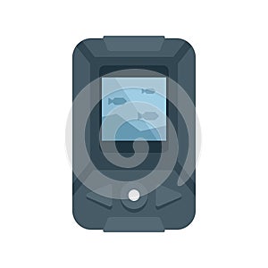 Echo sounder boat icon flat isolated vector