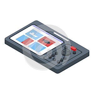 Echo sounder gadget icon, isometric style