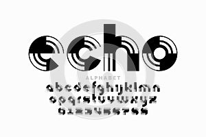 Echo style modern font photo