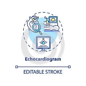 Echocardiogram concept icon
