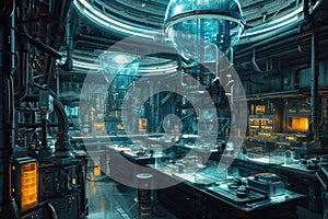 Echoes of the Future: Timetravel Experiment in a Futuristic Laboratory