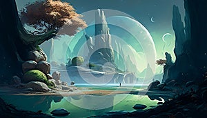Echoes of Home: A Familiar Planet in an Alien World, Made with Generative AI