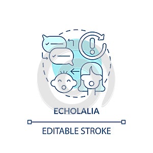 Echolalia concept icon