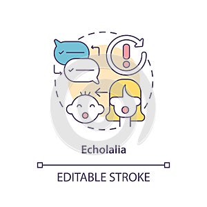 Echolalia concept icon