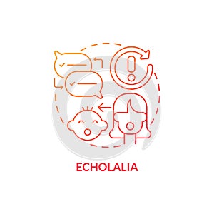 Echolalia concept icon