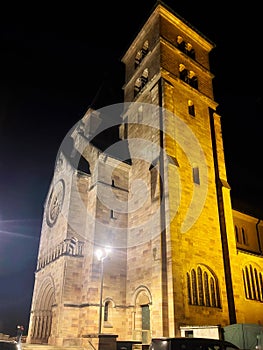 Echternach Basilica at night