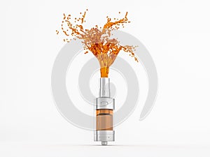 Ecig atomizer and ejuice splash