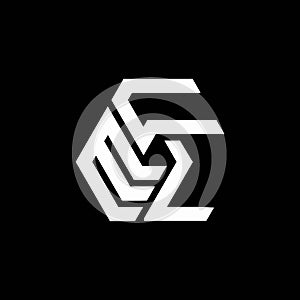 ECL letter logo design on black background. ECL creative initials letter logo concept. ECL letter design