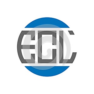 ECL letter logo design on white background. ECL creative initials circle logo concept. ECL letter design