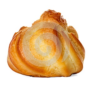 Eclair cake isolated on white