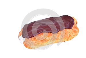 Eclair with chocolate