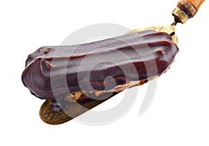 Eclair isolated on white background