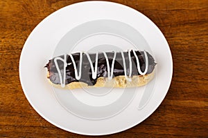 Eclair with White Icing