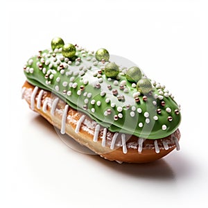 Eclairs With Green Frosting: Festive Christmas Tree Dessert