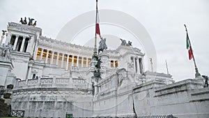 Eclectic architecture of National Monument to Victor Emmanuel in Rome, Italy