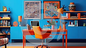 eclectic colorful interior photo
