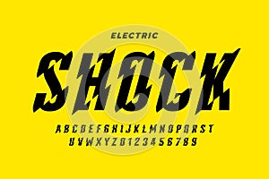 Eclectric shock style font