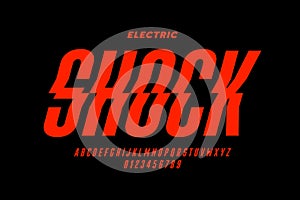 Eclectric shock style font design