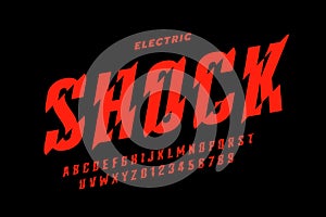 Eclectric shock style font