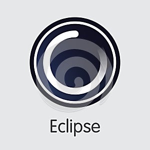 Eclipse Cryptocurrency - Vector Coin Symbol. photo